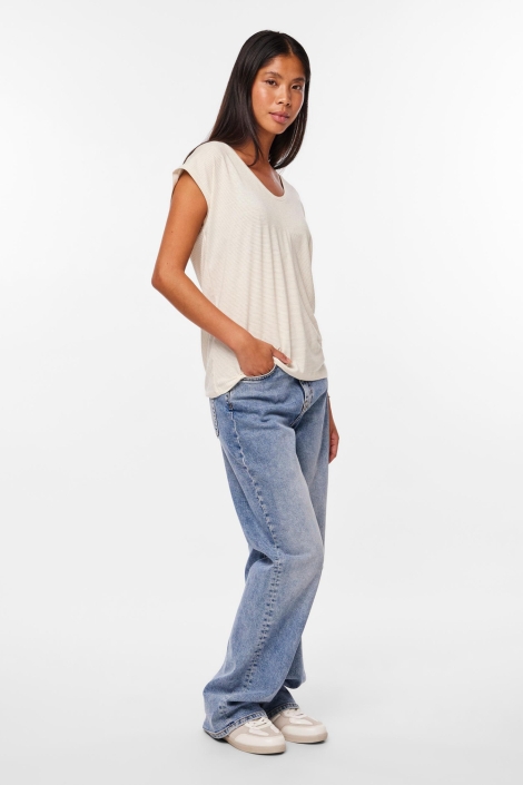 Pieces pcbillo tee lurex stripes noos